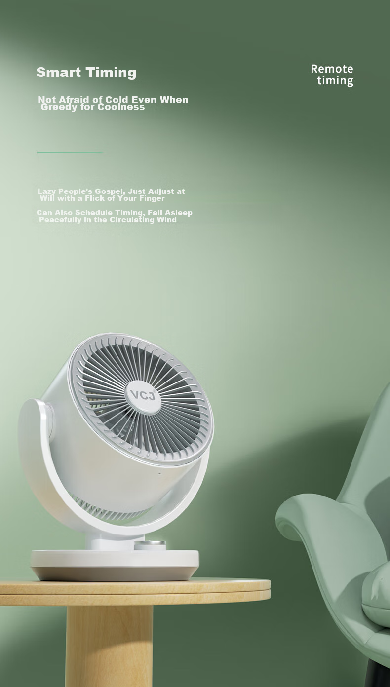 VCJ [German Brand] Air Circulation Fan, Electric Fan for Home Use, Desktop Fan, Energy-Saving, Quiet Operation, Mechanical Knob, Oscillating Head, 3m Cord, DQ212R 10