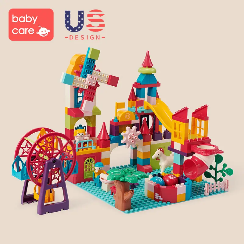 Babycare Educational Slide Building Blocks Dover Town Diaper Gift Set