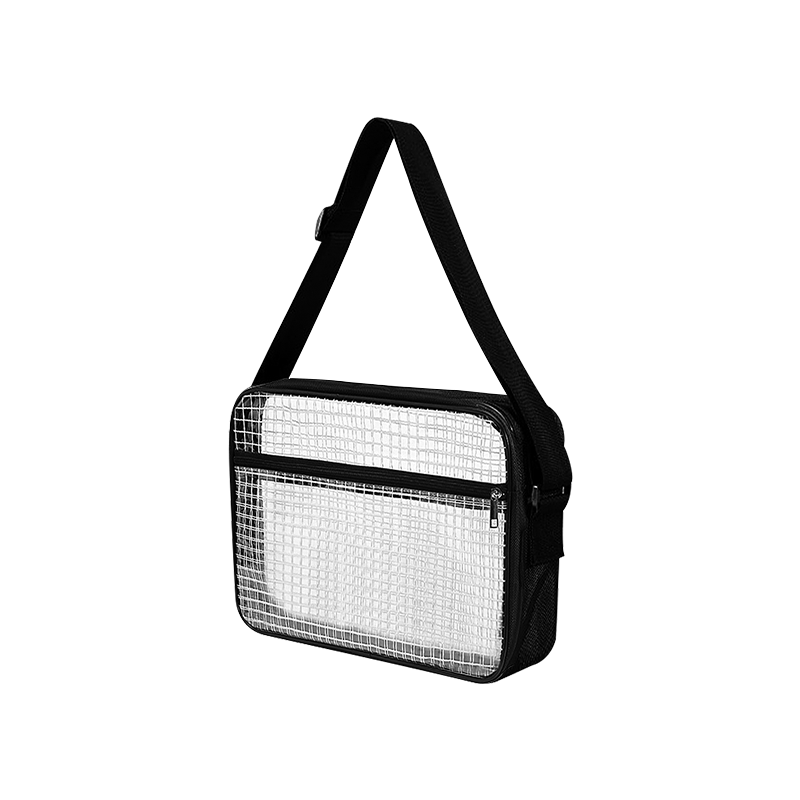 Mulang Anti-Static Dust-Free Cleanroom Transparent Mesh Tool Bag Shoulder Bag 17-inch [40*30*8cm] Black Woven Shoulder Strap