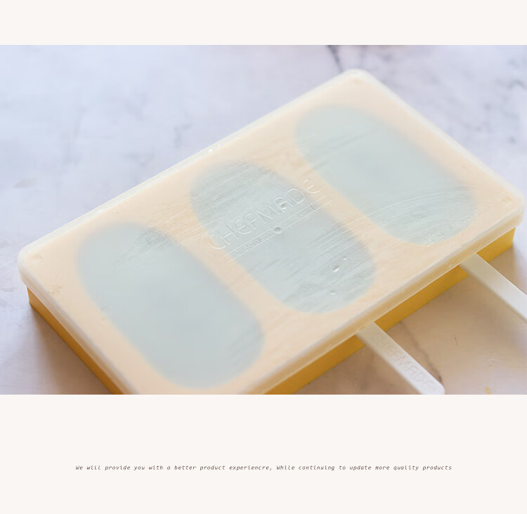 Xuechu Ice Cream Mold, 3-Link Silicone with Lid, Homemade Mung Bean Ice Cream Bar, Ice Pop, Popsicle, And Ice Cream Mold 7