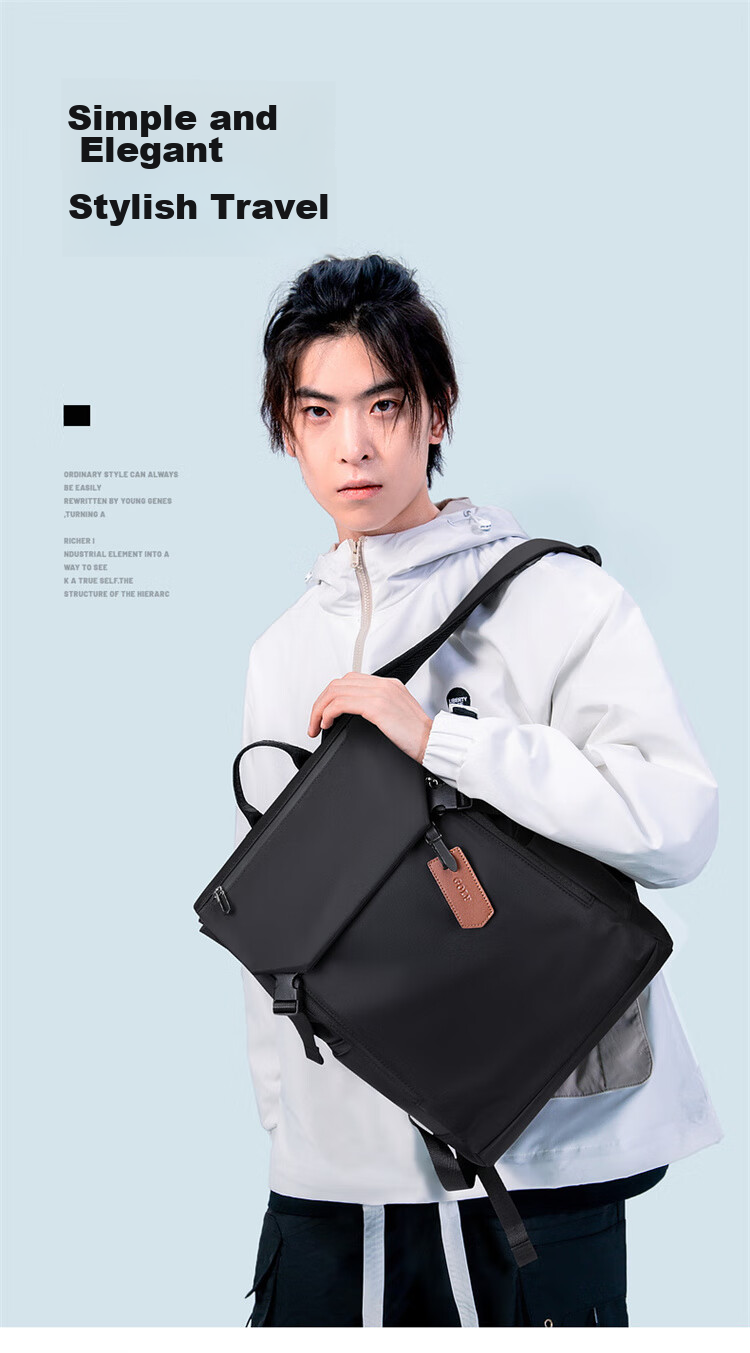 GOLF Backpack for Men, 15-Inch Laptop Bag, Business Travel Backpack, Casual Student Bookbag, Black 1