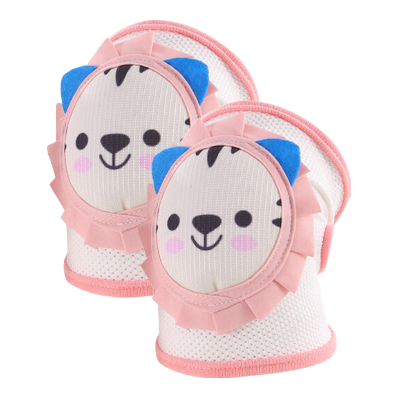 Xiqinbao Baby Crawling Knee And Elbow Pads, Infant Fall Prevention, Toddler Walking Protection, Children's Knee Guards (Adjustable), Pink, 2 Pairs