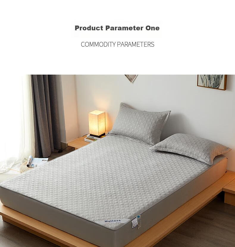 Hengyuanxiang Class A Pure Cotton Fitted Sheet, Single Piece, Single Bed, Protective Cover, Quilted Non-Slip Mattress Protector, Bed Cover, 150*200cm 32