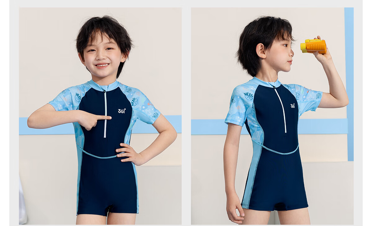 361° Children's Swimsuit One-Piece Square Leg for Girls, Professional Training Swimwear for Toddlers And Older Kids 19