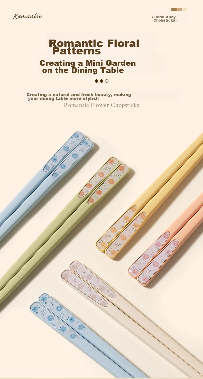 Suncha Alloy Chopsticks, High-Quality Luxury Chopsticks for Home Use, Anti-Mold Antibacterial Dishwasher Safe Non-Slip Heat-Resistant PPS5 Double Set 5
