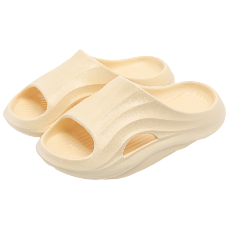 MINISO Slippers for Men And Women, Home Couple Comfortable Bathroom Non-Slip Odor-Resistant All-Season Slippers, Goose Egg Yellow, Size 36-37