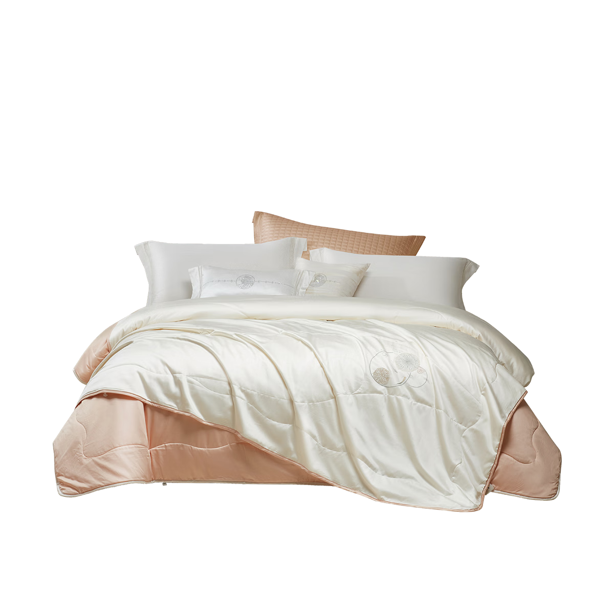 LUOLAI Home Textiles Silk Comforter, 100% Pure Cotton Class A Antibacterial Silk All-Season Duvet Insert, Approximately 4.6 Jin, 200*230 Cm