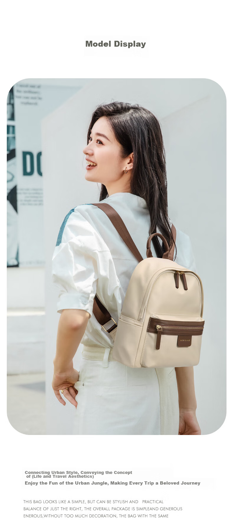 GOLF Women's Backpack, Casual IPad Laptop Bag, Versatile Student Schoolbag, Commuter Travel Bag, Birthday Gift 16