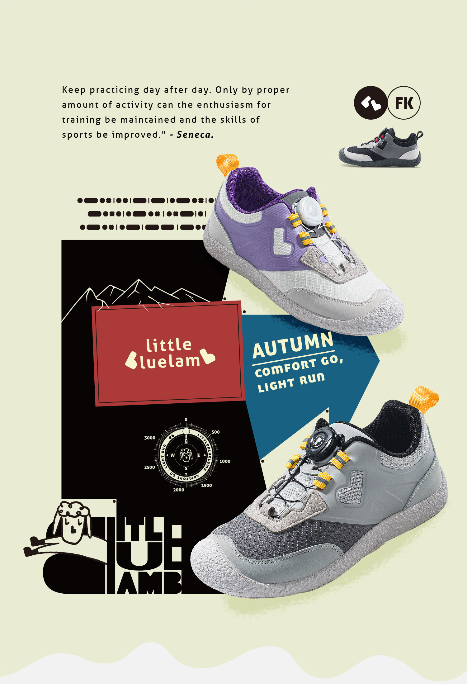 Littlebluelamb Spring And Autumn Sports Shoes for Older Children with Rotary Knob, Non-Slip Foot Protection Training Shoes for School, Panda Color, Size 37 2