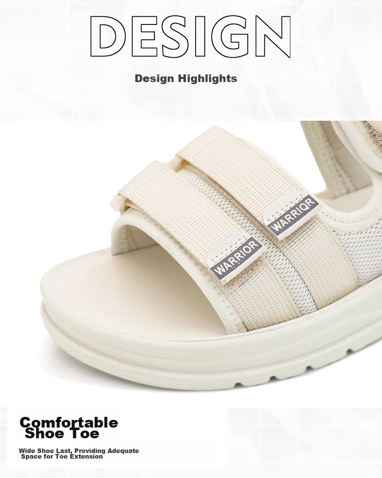 Warrior Women's Thick-Soled Platform Outdoor Sandals, Indoor Home Slippers, Summer, WSL(WZ)-1471, Khaki, Size 36 12