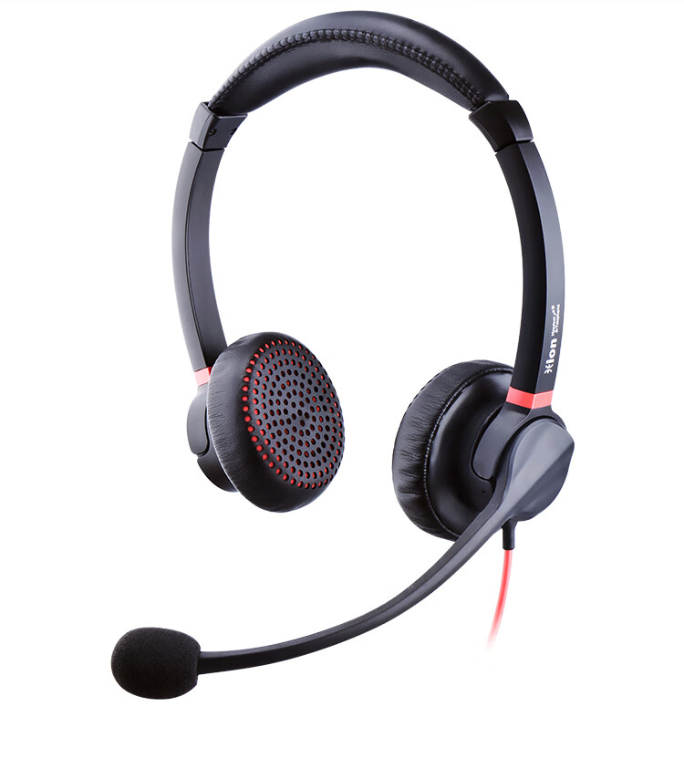 HION H730D Headset, Dual-Ear Call Center Headphones, Dual-Microphone Smart Noise-Cancelling Customer Service Headset, Call Center Agent Computer Headset, Online Education Training, Telemarketing Headset - USB 2