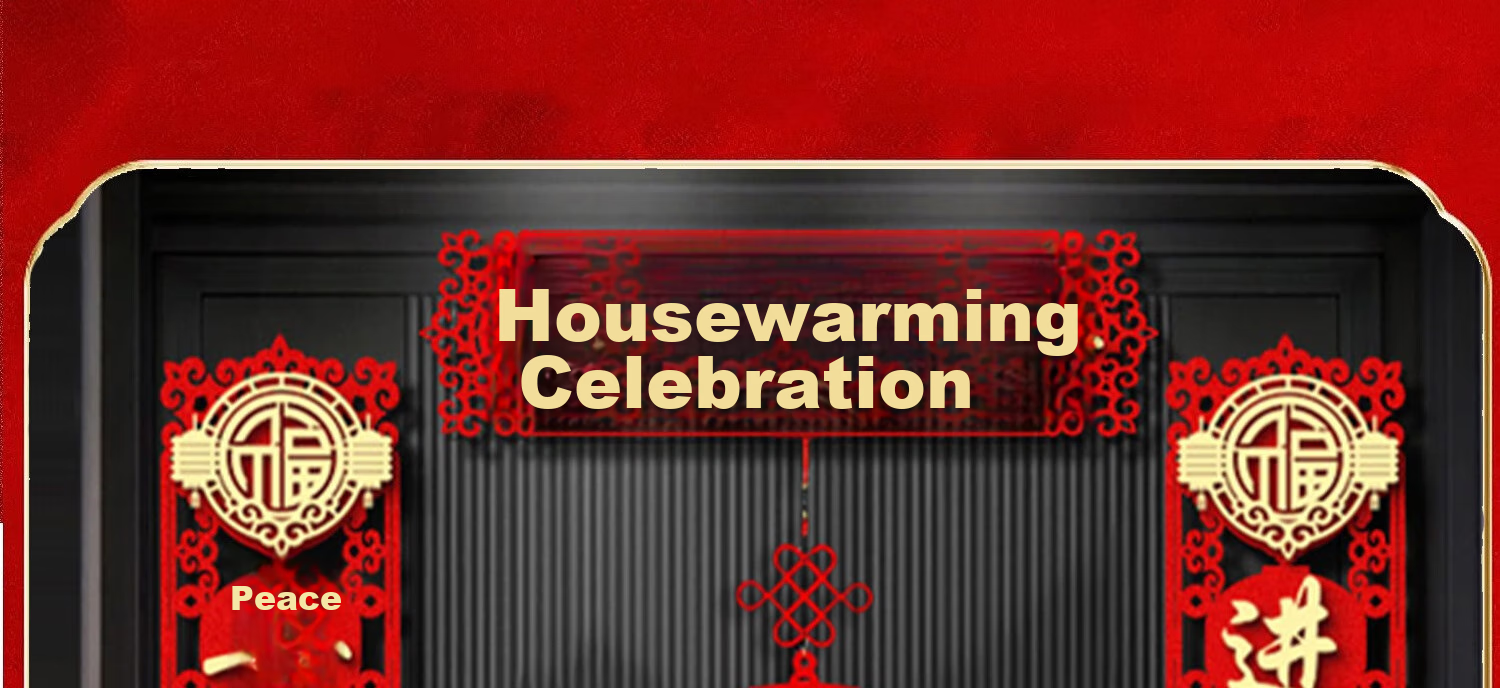 Kuyibao Housewarming Couplets, Moving Ceremony Supplies, New Home Entrance Door, Housewarming Ceremony, New Home Entrance Door, Fu Character Hanging Ornament, New Style 5