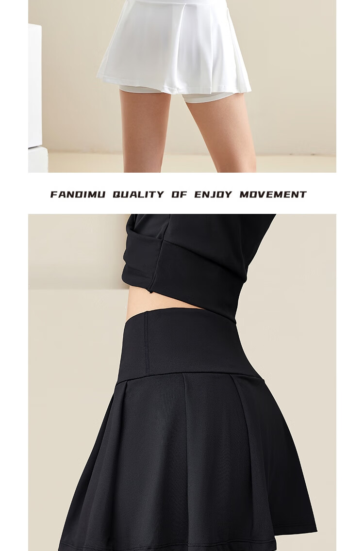 Fandimu Sports Skort for Women, Breathable, Anti-Exposure, with Lining, Fake Two-Piece Design, for Outdoor Badminton, Tennis, Running, And Half Skirt 14
