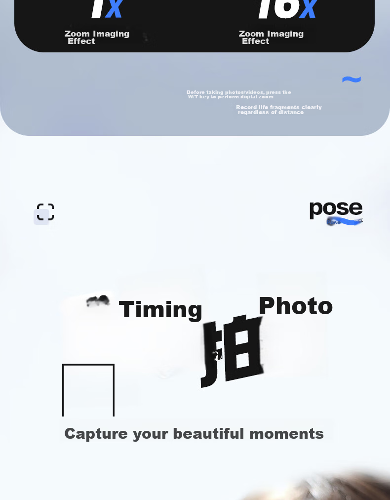 BENJIE Digital Camera, CCD Student Point-And Camera with Image Stabilization, COMS High-Definition Mini Entry-Level Camera, Quick Direct Transfer, 2.4-Inch IPS Screen, 32GB White 14