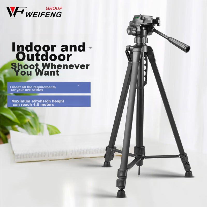 Weifeng WT-3540 Digital Camera/Mirrorless And DSLR Tripod, Aluminum Alloy Lightweight Tripod, Photography And Videography Phone Selfie Live Streaming Outdoor Projector Floor Stand
