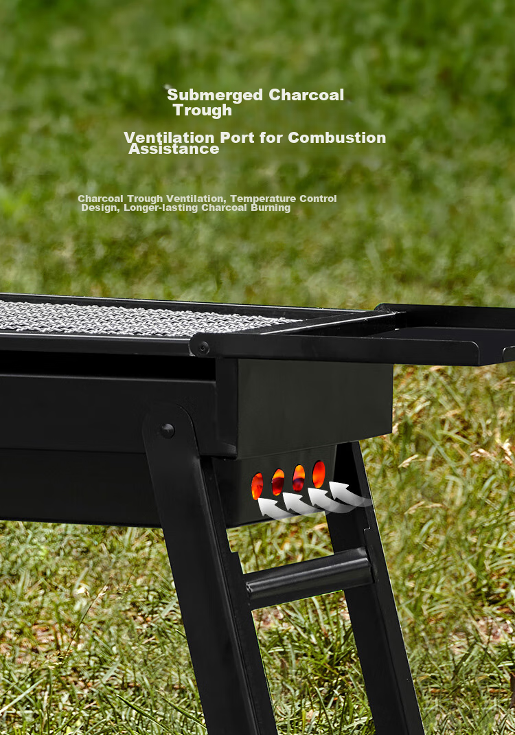 JD Jingzao Portable Folding Card Stove Outdoor Camping BBQ Grill with Storage Board 6