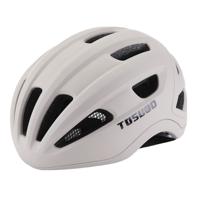 Tasiduizhang Bicycle Riding Helmet for Men And Women, Mountain And Road Bike Safety Helmet, Milk Tea Color, Size M
