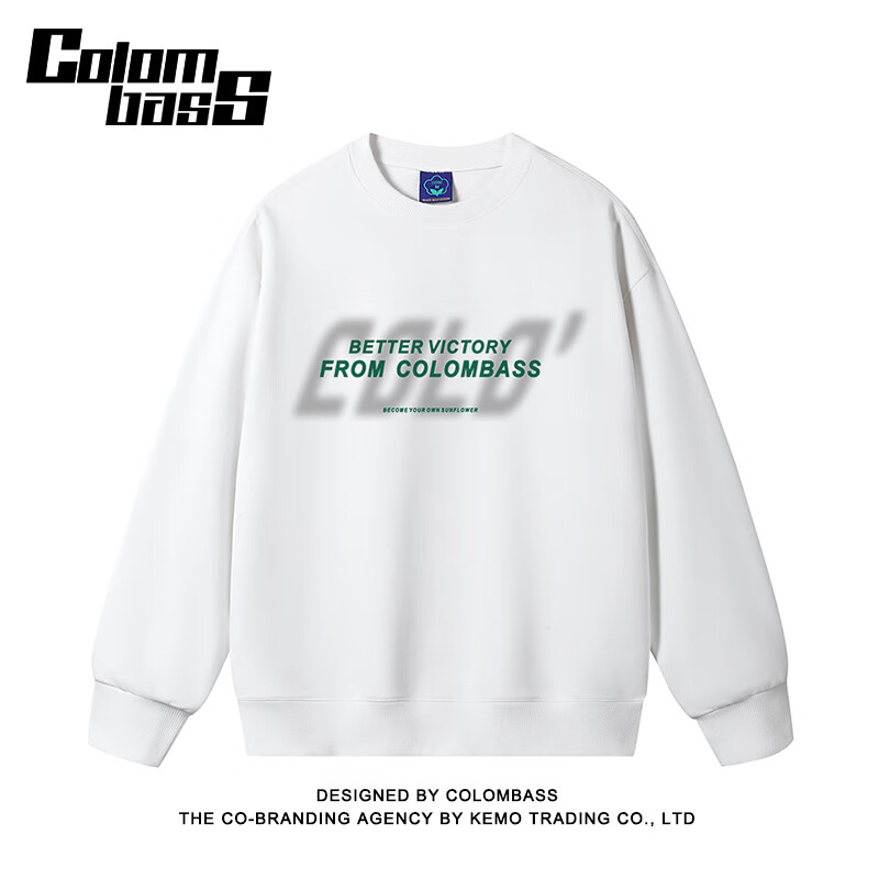 Colombass Trendy American-Style Original Loose-Fit Pullover Crewneck Sweatshirt for Men And Women, Long-Sleeve Base Layer, Fashionable Outerwear for Autumn And Winter