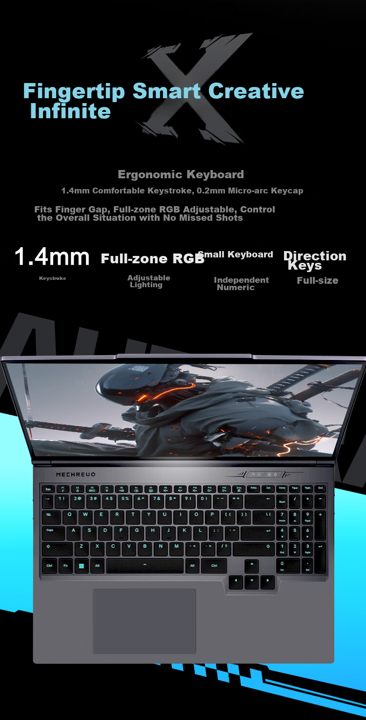 MECHREVO Aurora X 2026 National Subsidy Gaming Laptop (U7-251HX 16GB 1TB RTX5070 2.5K 300Hz Gray) 9