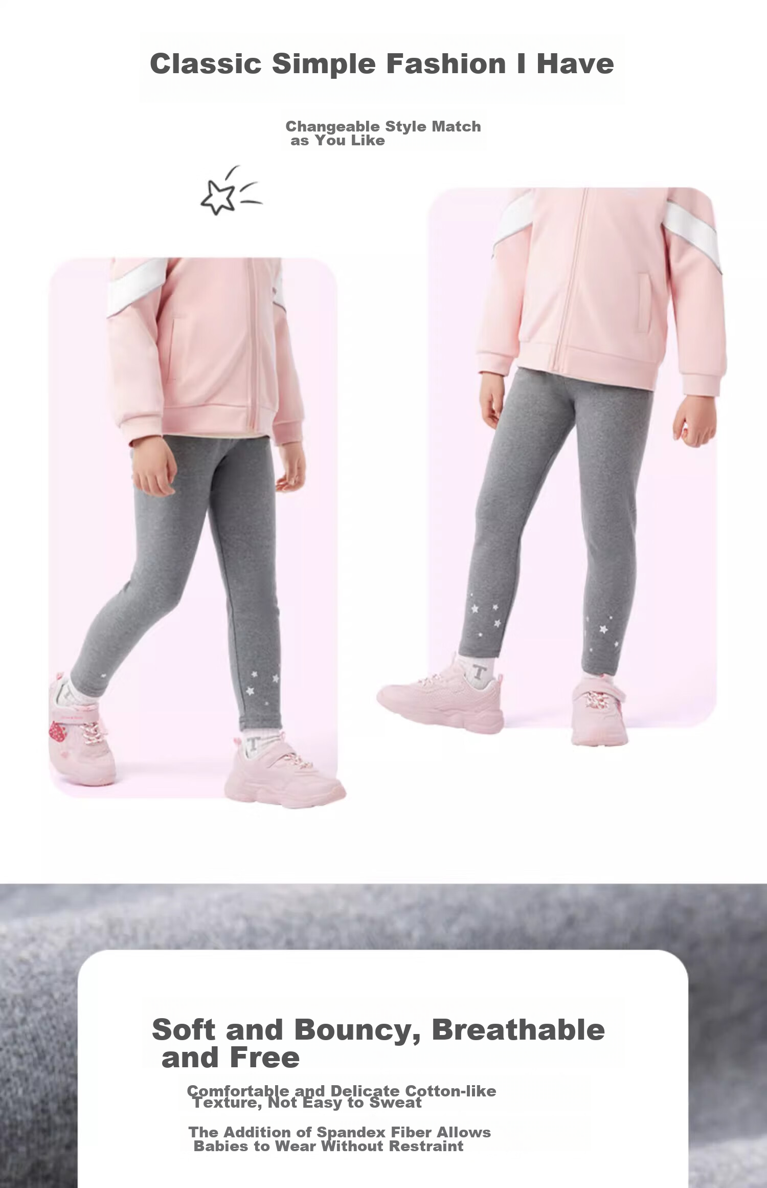 DAVE & BELLA Girls' Pants, Children's Leggings, Long Trousers, Baby Girl Sports Pants, Kids' Pants, Children's Clothing, Autumn Wear, Older Girls 4