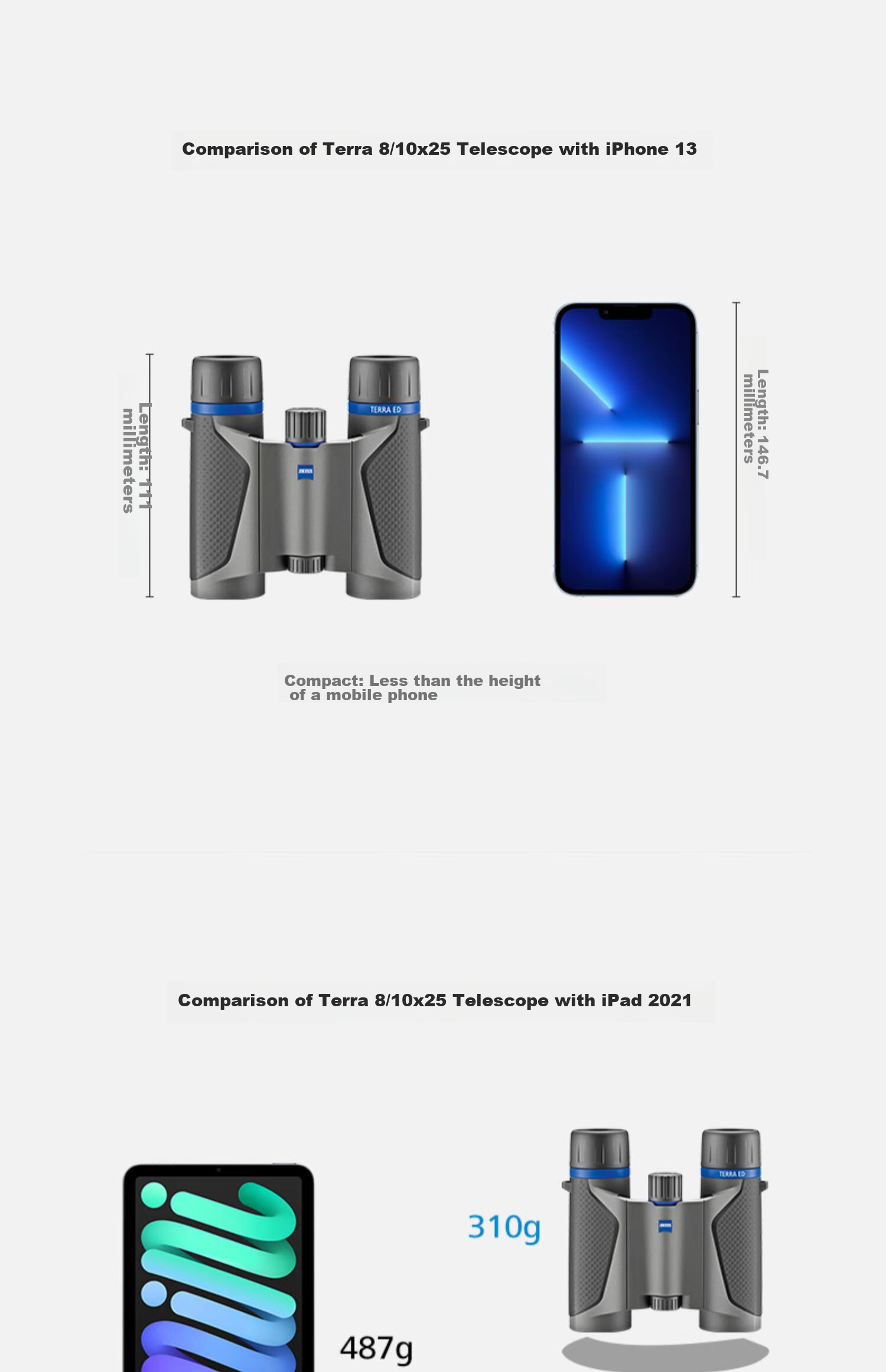 ZEISS Binoculars for Children, 10x25 Black Portable Foldable with Phone Connection, Suitable for Concerts, Performances, Outdoor Camping, And Nature Viewing 17