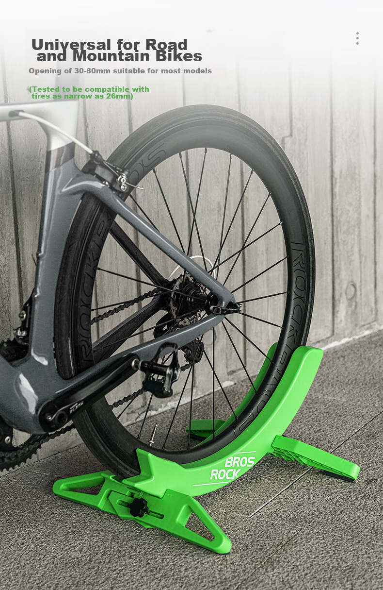 ROCKBROS Road And Mountain Bike Parking Rack, Display Stand, Adjustable Foot Support, Home Use, Black 5