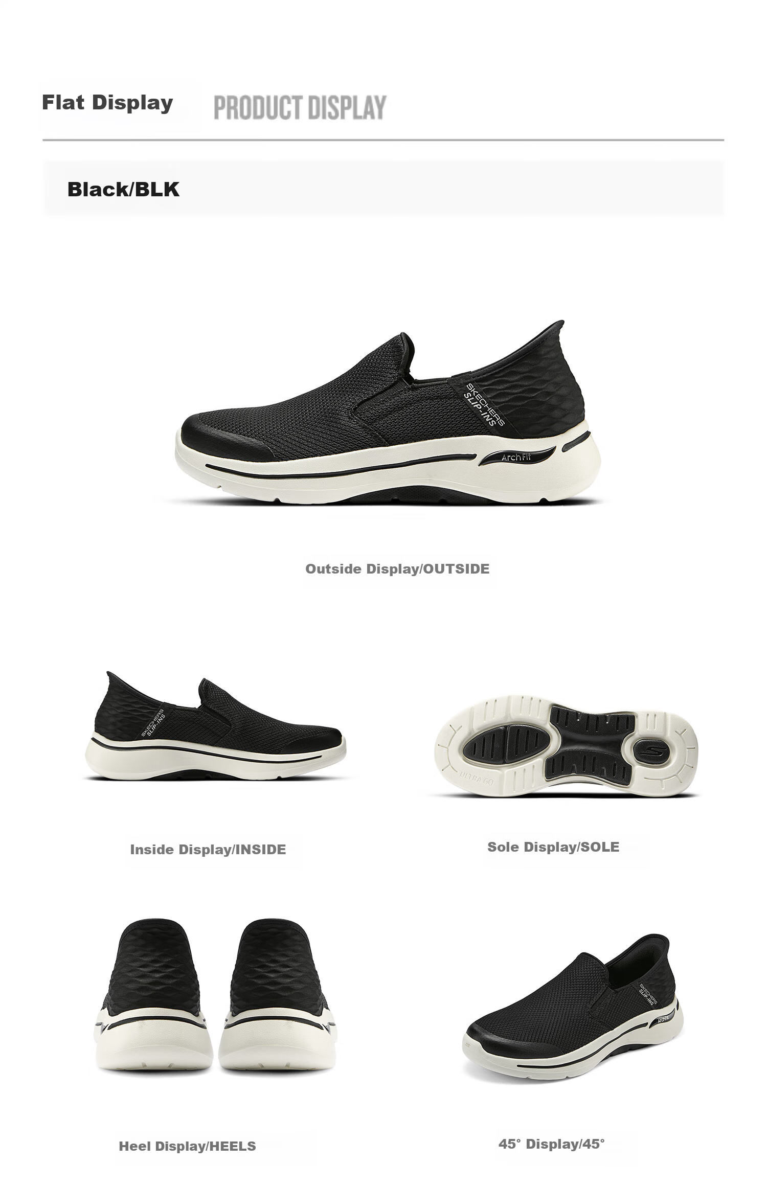 Skechers Slip-On Breathable Mesh Casual Shoes, Daily Walking Shoes, Slip-In Technology, Father's Day Gift 13