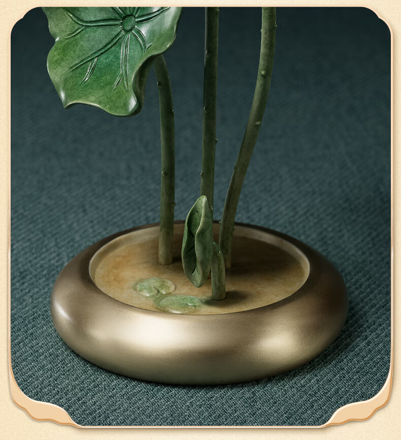 Master Tong "Spring Orchid Summer Lotus Autumn Osmanthus Winter Plum" Living Room Desktop Copper Ornament Craftwork Summer Lotus 8