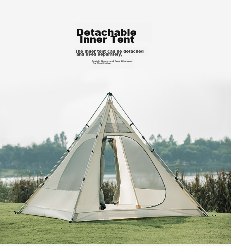 CAMEL Outdoor Refined Camping Tent, Portable Folding Indian Pyramid Automatic Tent, 1J32261162 10