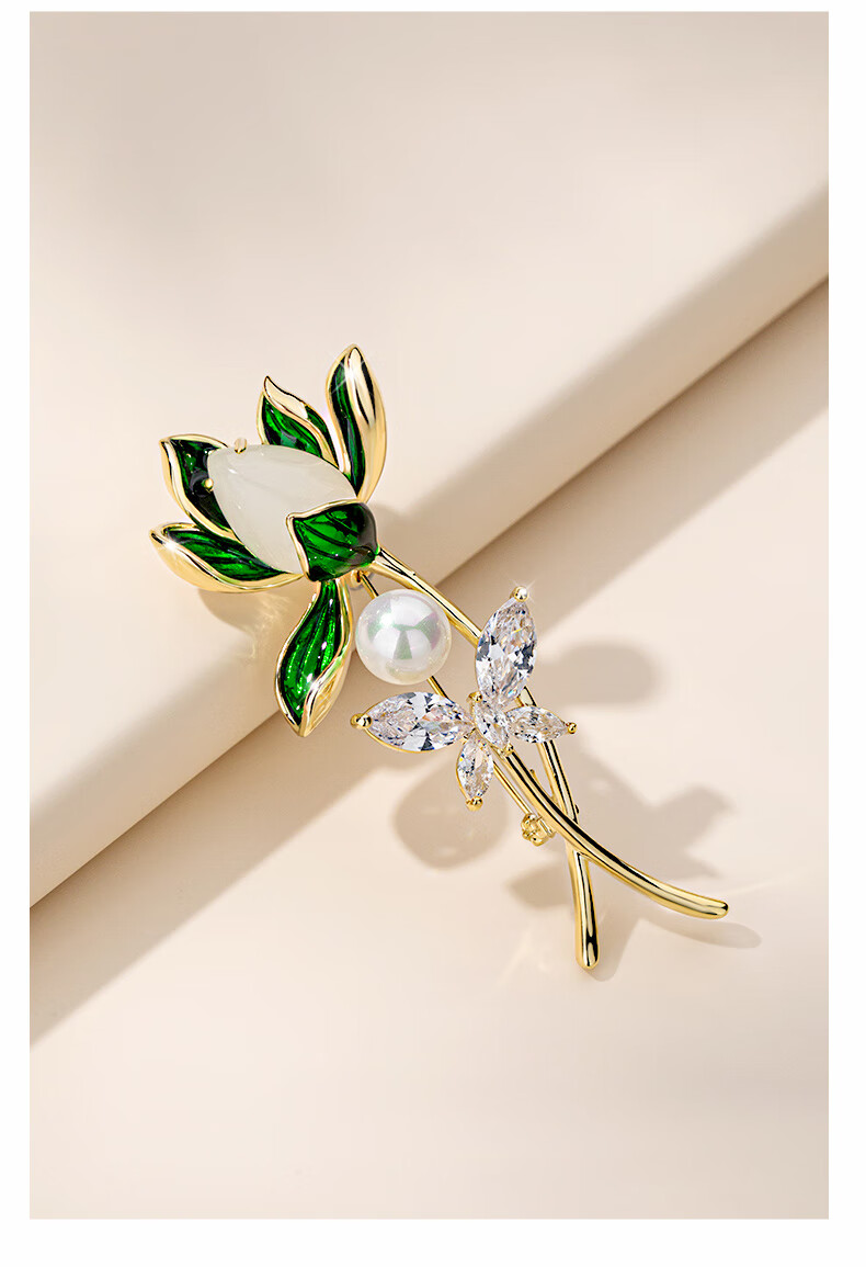 Qlady Orchid Brooch, High-End Women's Elegant Corsage, Anti-Exposure Pin, Scarf Buckle, Suit Accessory, Birthday And Mid-Autumn Festival Gift 6