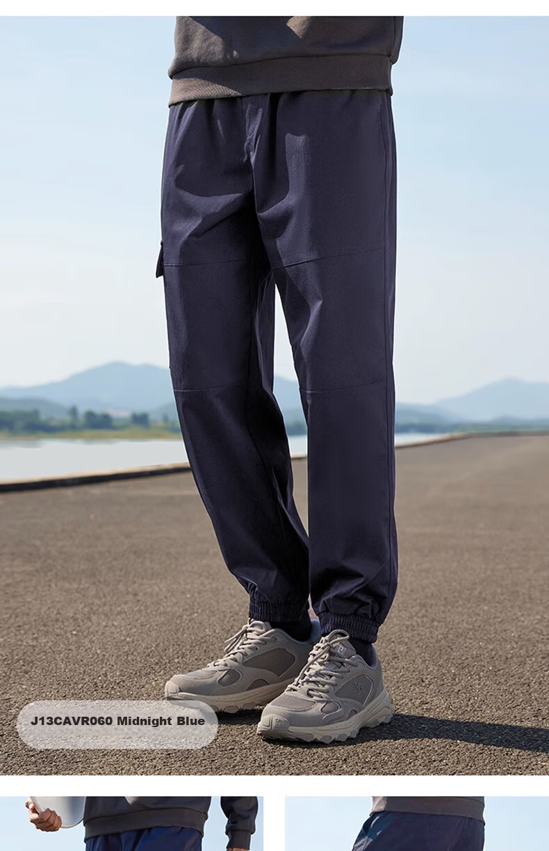 CAMEL Men's Sports Casual Pants, Water-Repellent Woven Jogger Sweatpants, J13CAVLR060, Phantom Black, XL 26