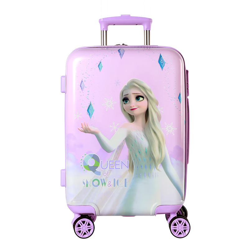 Mesuca Disney Collaboration Luggage, Children's Trolley Suitcase, Student Spinner Suitcase, Carry-On Luggage, Pink, 20 Inches