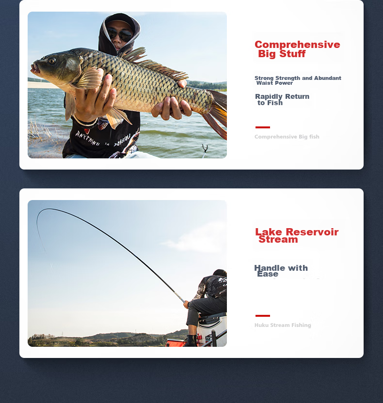 GW Fishing Rod Jian Shou Hun, 6.3 Meters, 28 Sections, Carbon Fiber, Versatile for Lake And Reservoir Big Fish Fishing 8