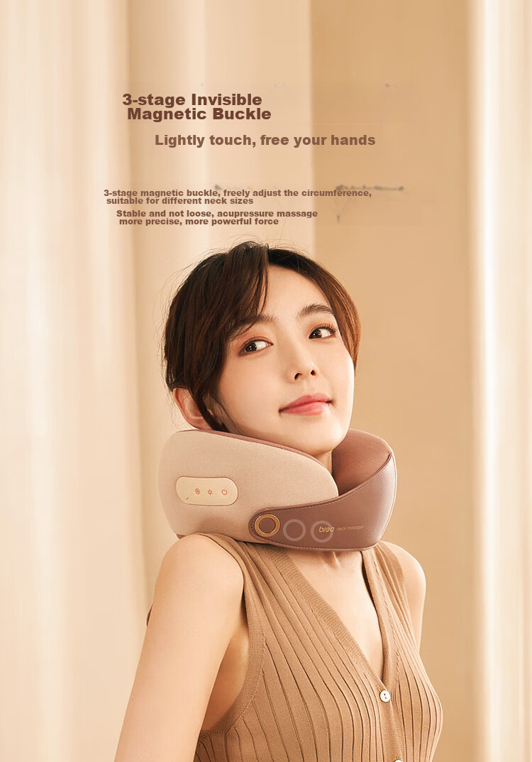 Breo Neck Massager, C2 Neck And Shoulder Massage Device, Pillow Ring U-Shaped Neck Pillow with Heat Therapy And Kneading Function, Birthday Gift for Mom, Wife, Boyfriend Or Girlfriend 7