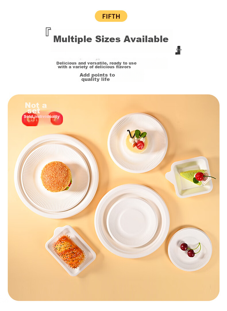 Babike Disposable Paper Plates, Cake Plates, Barbecue Plates, Western-Style Plates, Handmade Art Drawing Paper Plates, 8 Inches, 20 Pieces 7