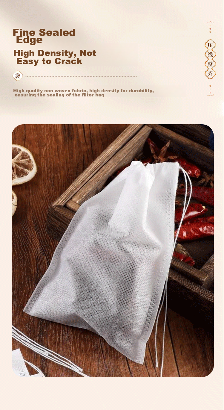 SHUANG YU Non-Woven Filter Bags Tea Bags Herbal Medicine Bags 100 Spice Bags Braising Bags Disposable Decoction Bags Spice Bags 5
