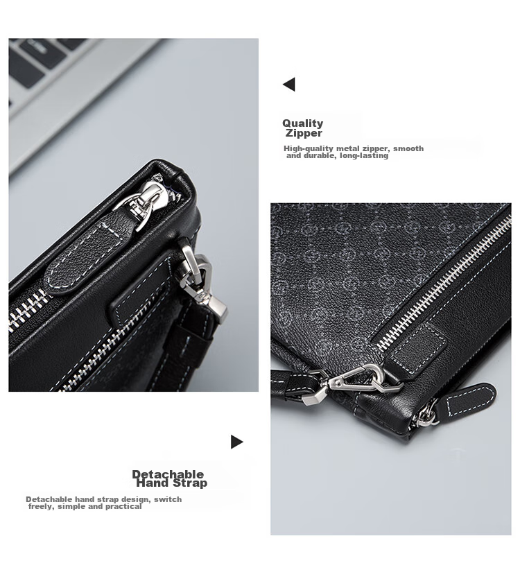GOLF Men's Clutch Large Capacity Handbag with Multiple Card Slots Envelope Bag Long Wallet Gift for Boyfriend 27