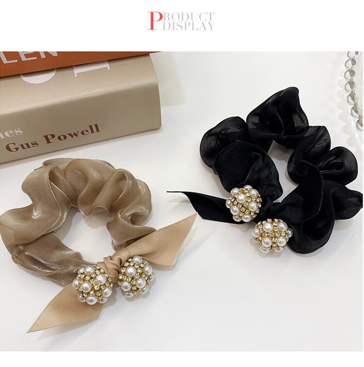 CHIMERA 2-Piece Hair Ties, Flower-Shaped Hair Bands, Bun Holders, Ponytail Holders, Hair Accessories, Elastic Bands for Women, Mid-Autumn Festival Gift 39