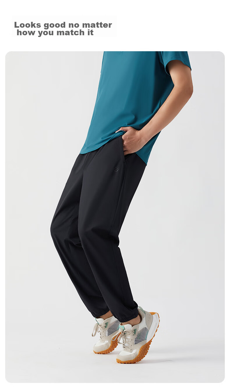 TECTOP Casual Pants, Lightweight Outdoor Men's Breathable Trousers, 2422151ZZ Men's Classic Black S 18