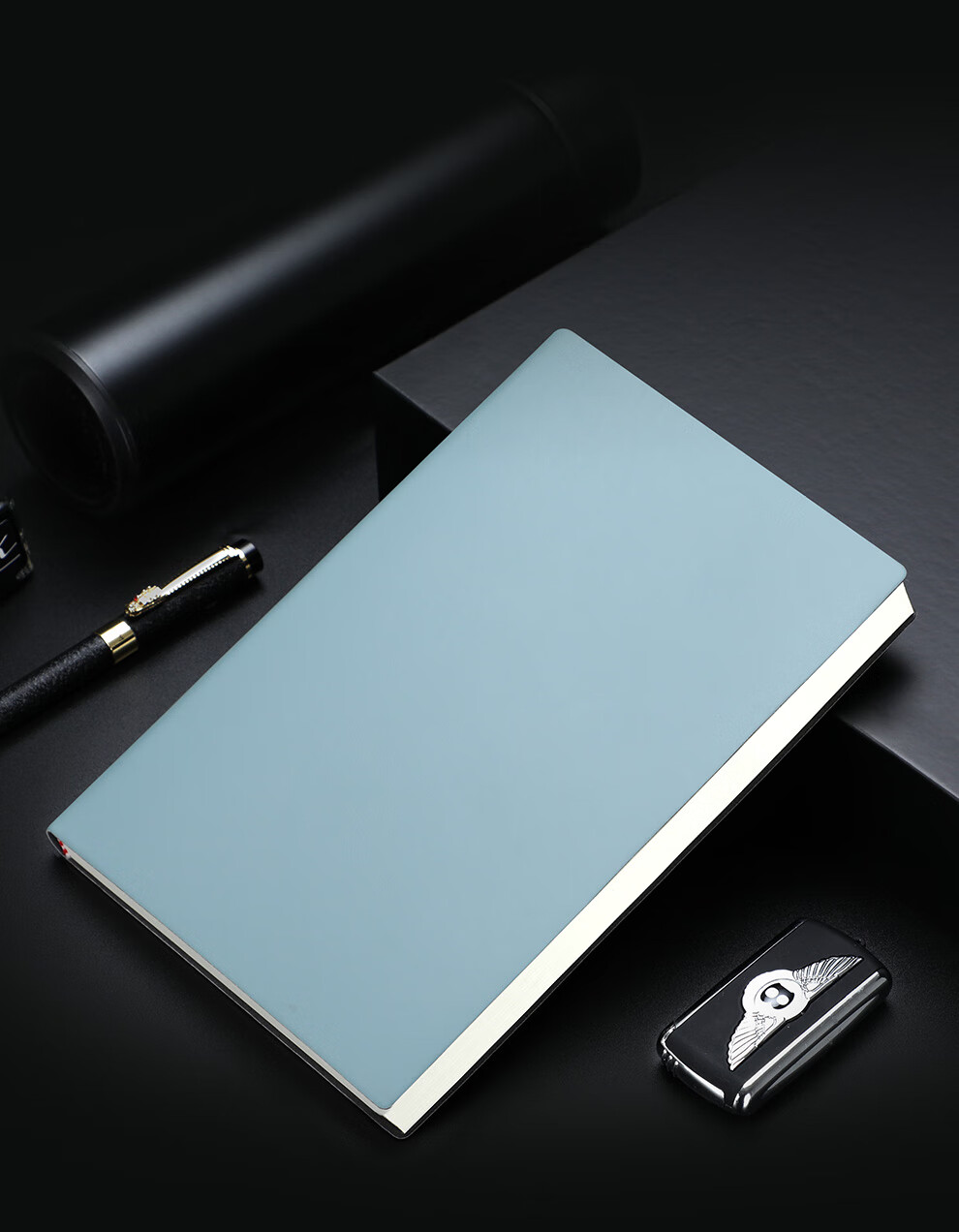 Jiaranheng 5-Pack A5 Business Notebooks, Stylish Simple Thick Soft Cover Leather Journal Diary Office Stationery for Work Meetings, Customizable 4