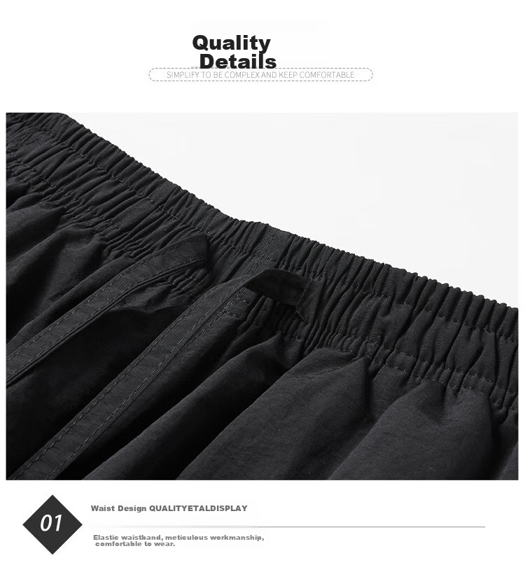 MMOPTOP Japanese-Style Outdoor Work Shorts for Men, Summer Trendy Straight-Leg Sports Casual Loose Pants CH04 Light Green 2XL 6