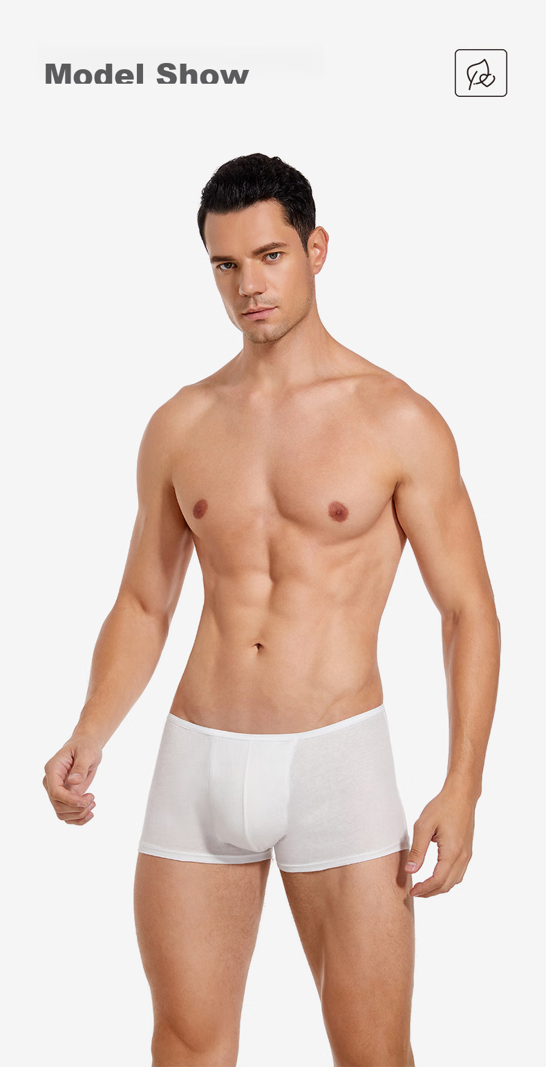 JOYTOUR Disposable Men's Underwear, Pure Cotton Boxer Briefs, Travel Business Trip Disposable Underwear, 4-Pack, XXXL Size 11