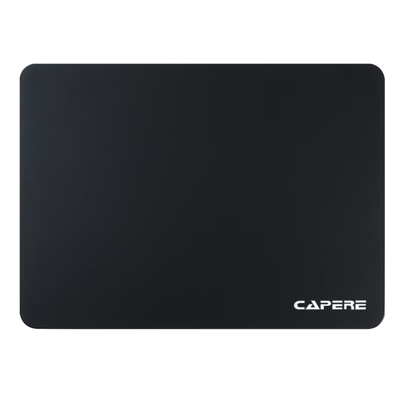 CAPERE Waterproof Full Steel Anti-Erosion Glass Gaming Mouse Pad, Thickened Medium-Sized Non-Slip PU Base E-Sports [Xingxian] Glass Pad/Xingyao Black 350x250x6mm