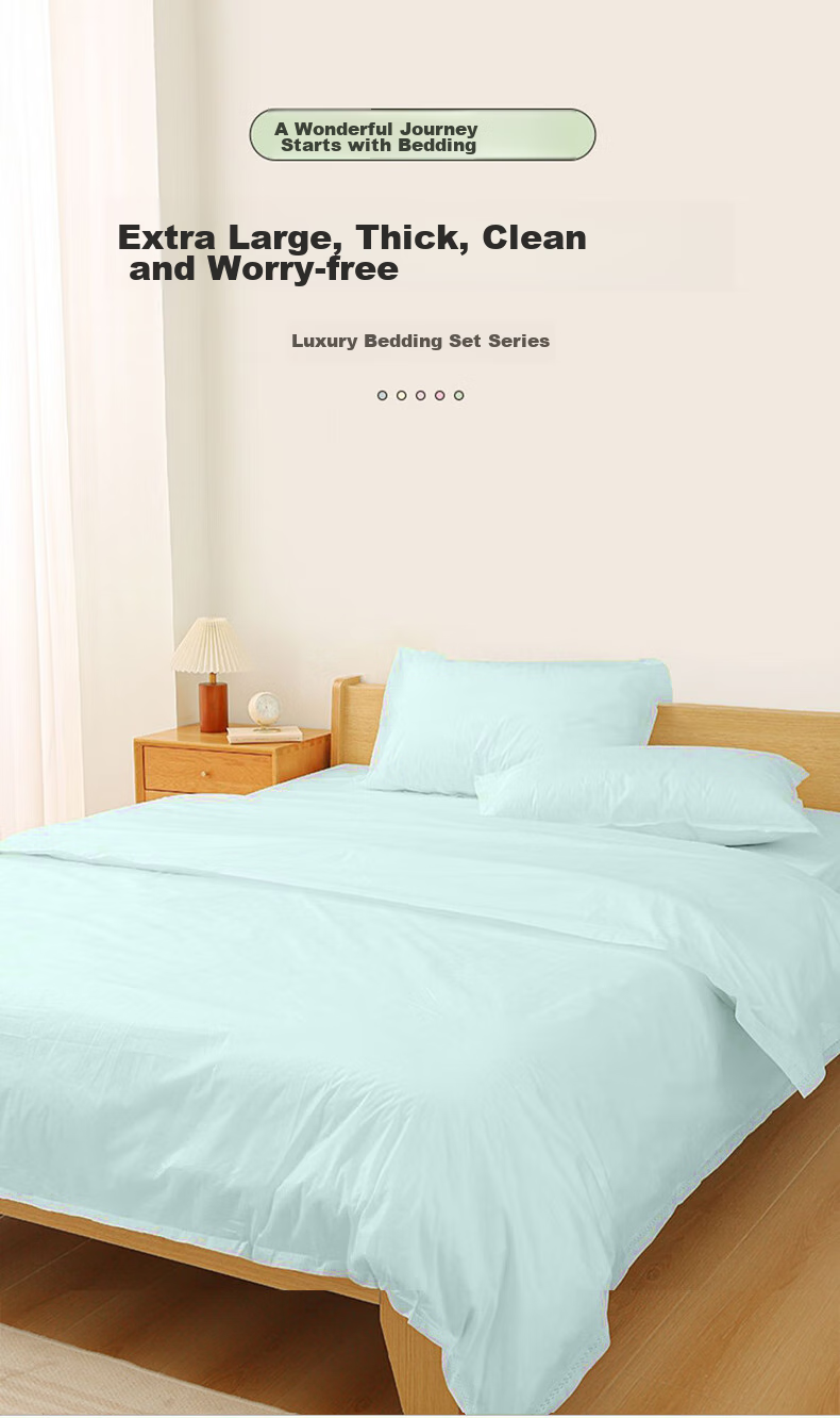 Lehuolvxing Disposable Bedding Set, Hotel Bedding, Bedsheet, Duvet Cover, Double Bed Cover, Thickened Anti-Dirt Bed Cover for Travel 1