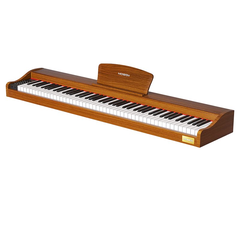MOSEN MS-100M Digital Piano, Youth Series, 88 Weighted Keys, Electronic Digital Piano, Wood Grain Color