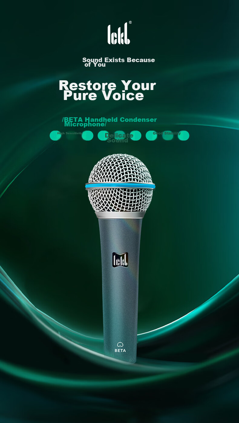 Ickb Beta Condenser Microphone Live Streaming Equipment Sound Card Kit for Mobile Phones, Computers, Desktops, Singing, Douyin, Kuaishou, Karaoke Recording And Shouting Microphone 1