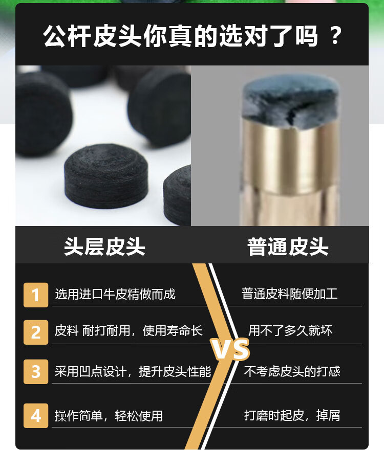 LIVEX Pool Cue Tip, Small Tip, Snooker Cue Tip, Black Eight Billiard Cue, Billiard Accessories And Supplies 8