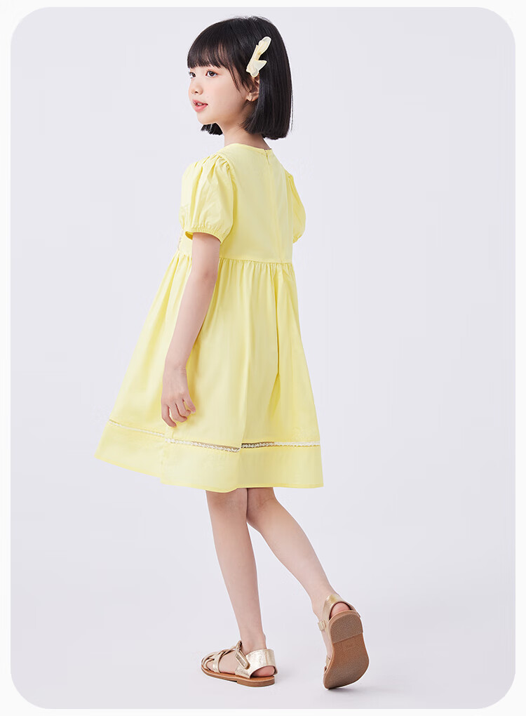 QQ DUCK Girls' Dress, Children's Summer Princess Dress, Youth Skirt, Gift for Holidays And Performances, Formal Dress, White 20