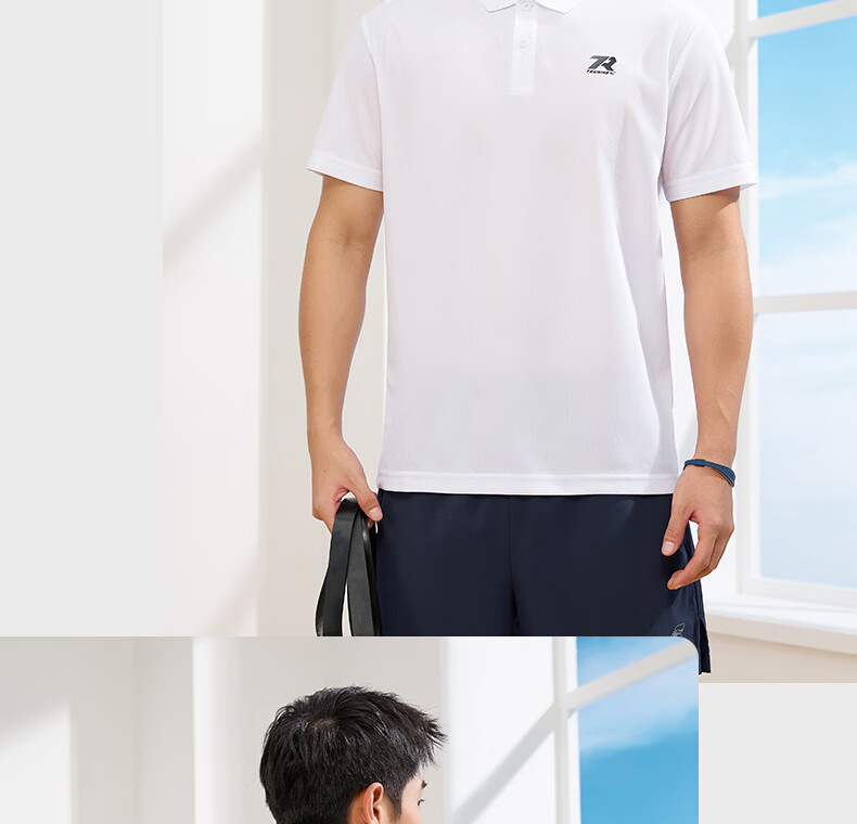 361° Men's Short Sleeve T-Shirt Spring Summer Sports Quick-Dry Running Fitness Polo Shirt 652624109H-5 11