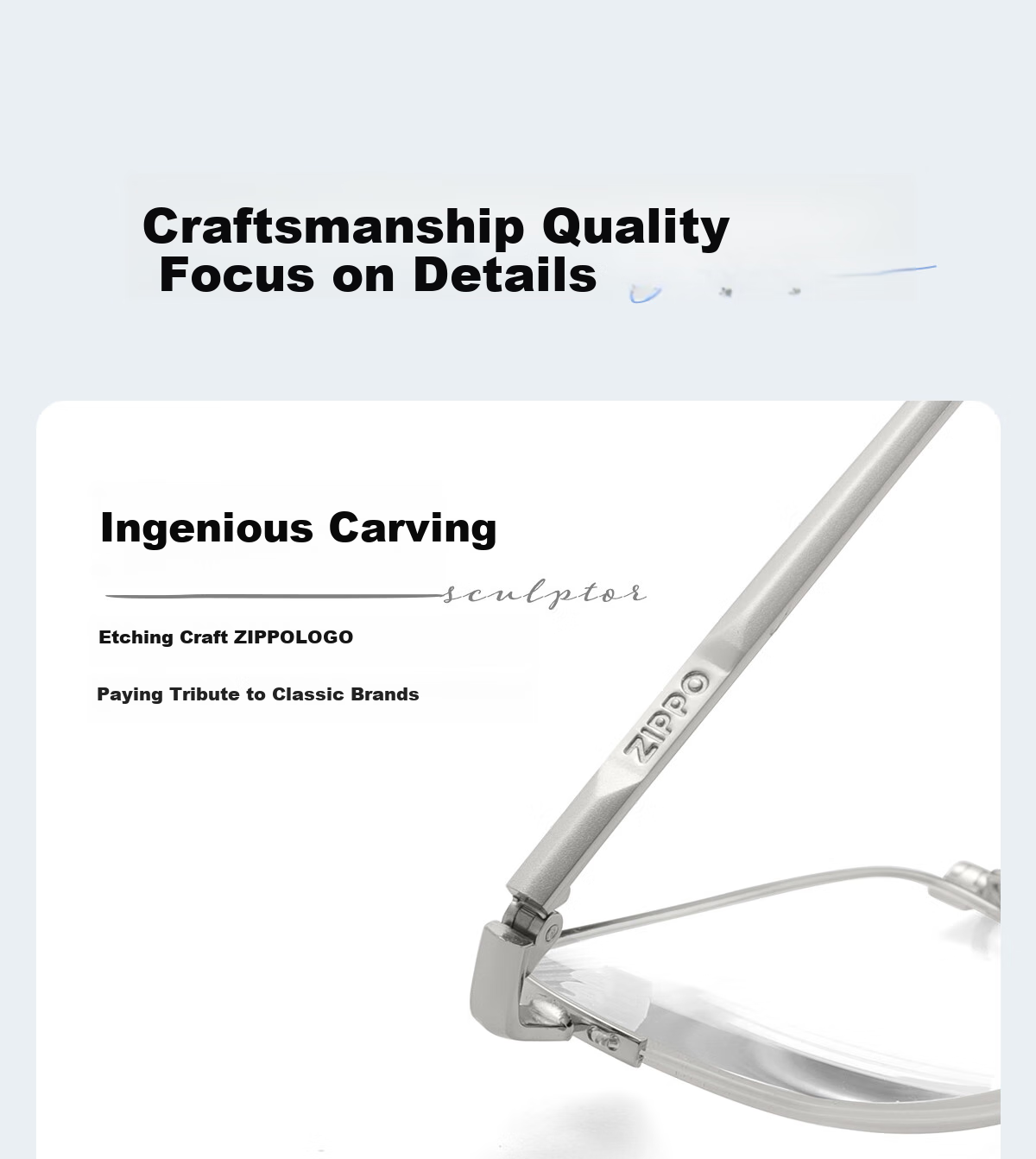 ZIPPO American Folding Portable Reading Glasses with Imported Lenses, High Definition Anti-Blue Light Glasses for Men And Women, Model 8104 Waist Bag Glasses, 200 Degrees 5
